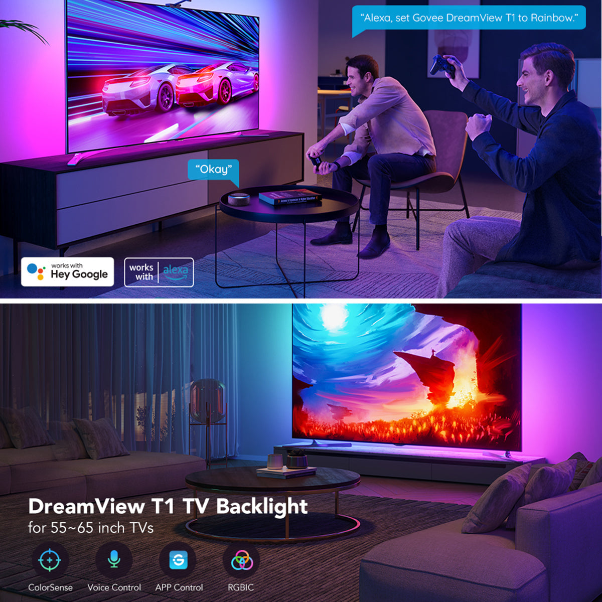 Govee DreamView T1 TV Backlight - Colour Sense Cam & LED Strip - UNBOXED DEAL