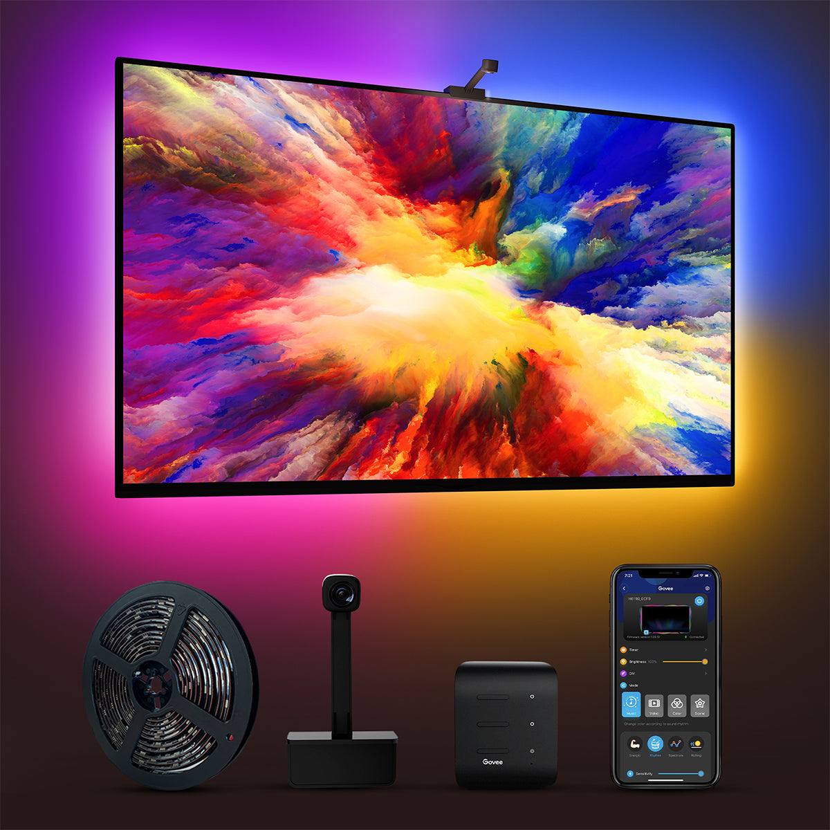 Govee DreamView T1 TV Backlight - Colour Sense Cam & LED Strip - UNBOXED DEAL