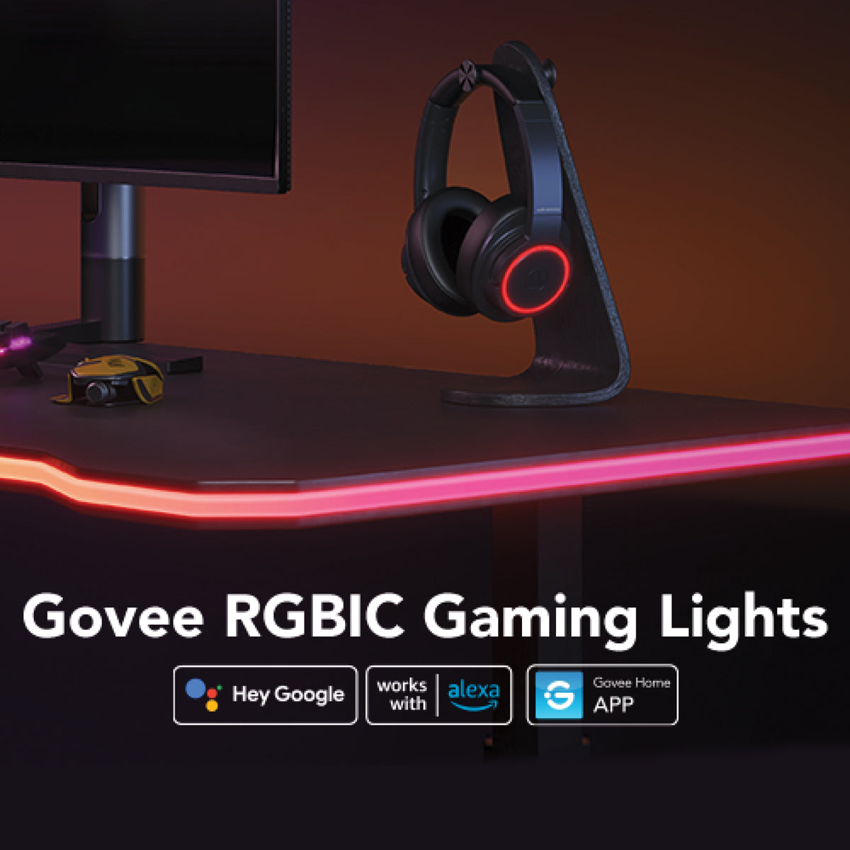 Govee Neon Gaming Table Light (3m)- Smart LED Light - UNBOXED DEAL