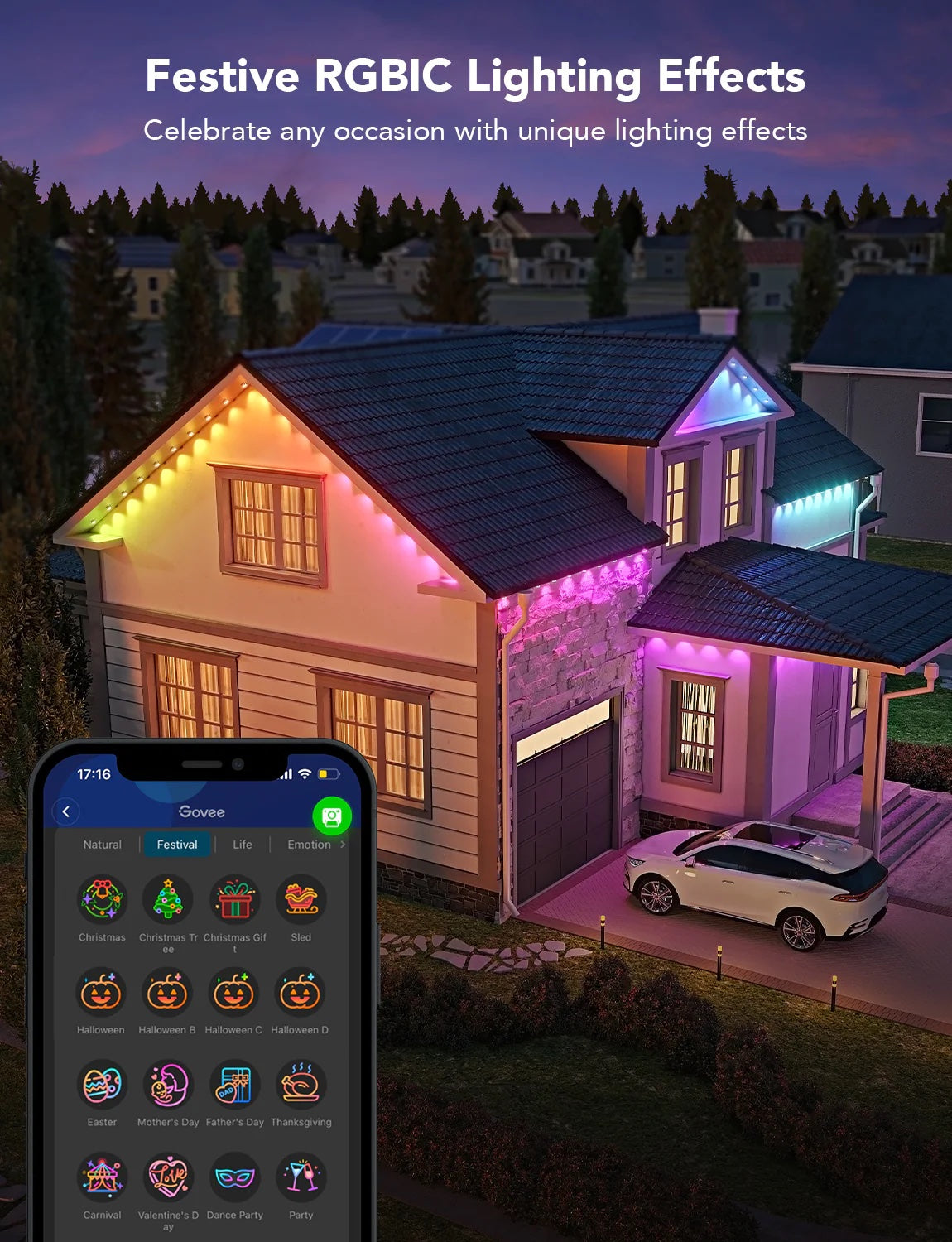 Govee Permanent Outdoor Lights (30m) - Smart IP67 RGBIC Outdoor Lights - UNBOXED DEAL