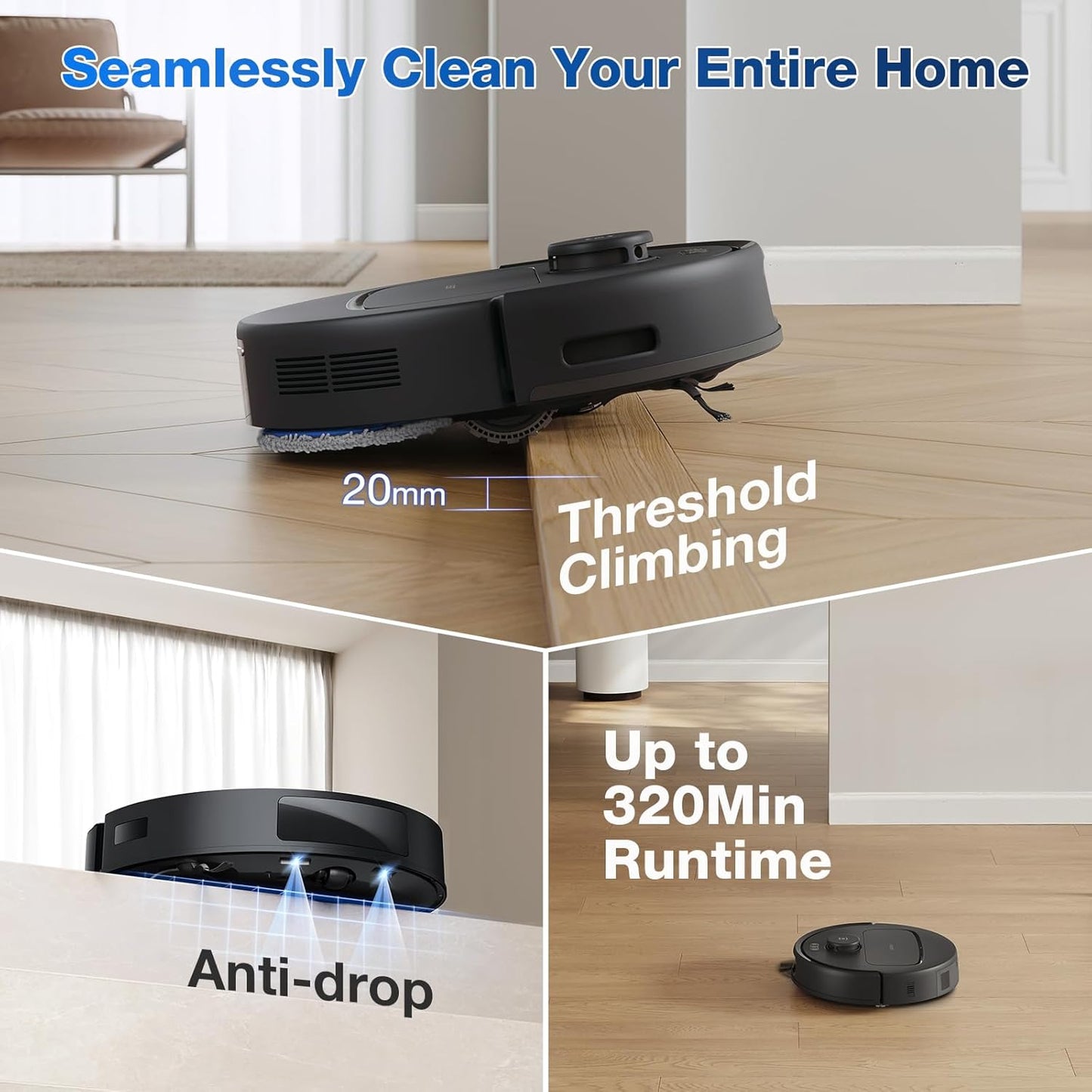 DEEBOT N30 PRO OMNI Robot Vacuum Cleaner - OMNI Station, 10,000Pa, 320min Runtime