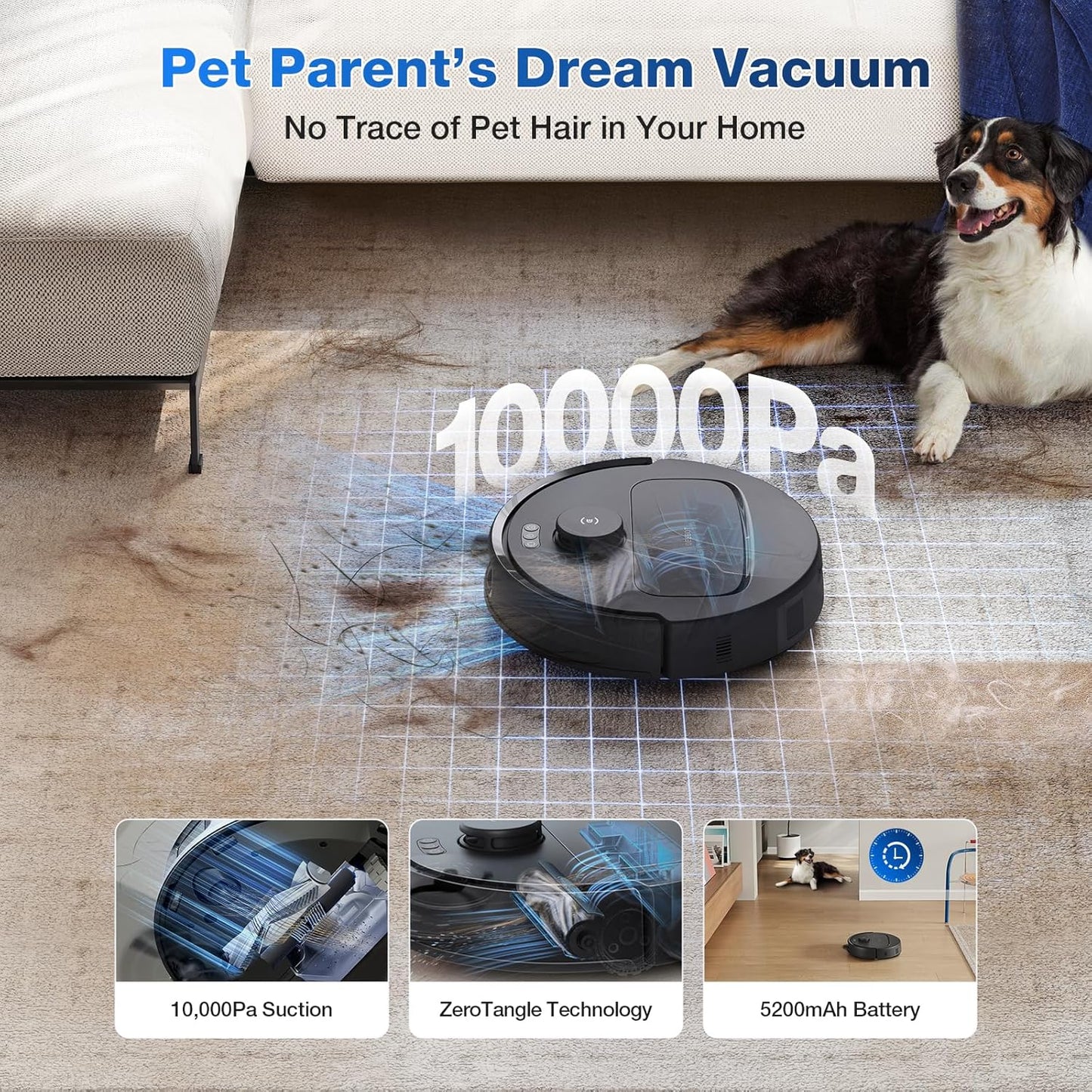 DEEBOT N30 PRO OMNI Robot Vacuum Cleaner - OMNI Station, 10,000Pa, 320min Runtime