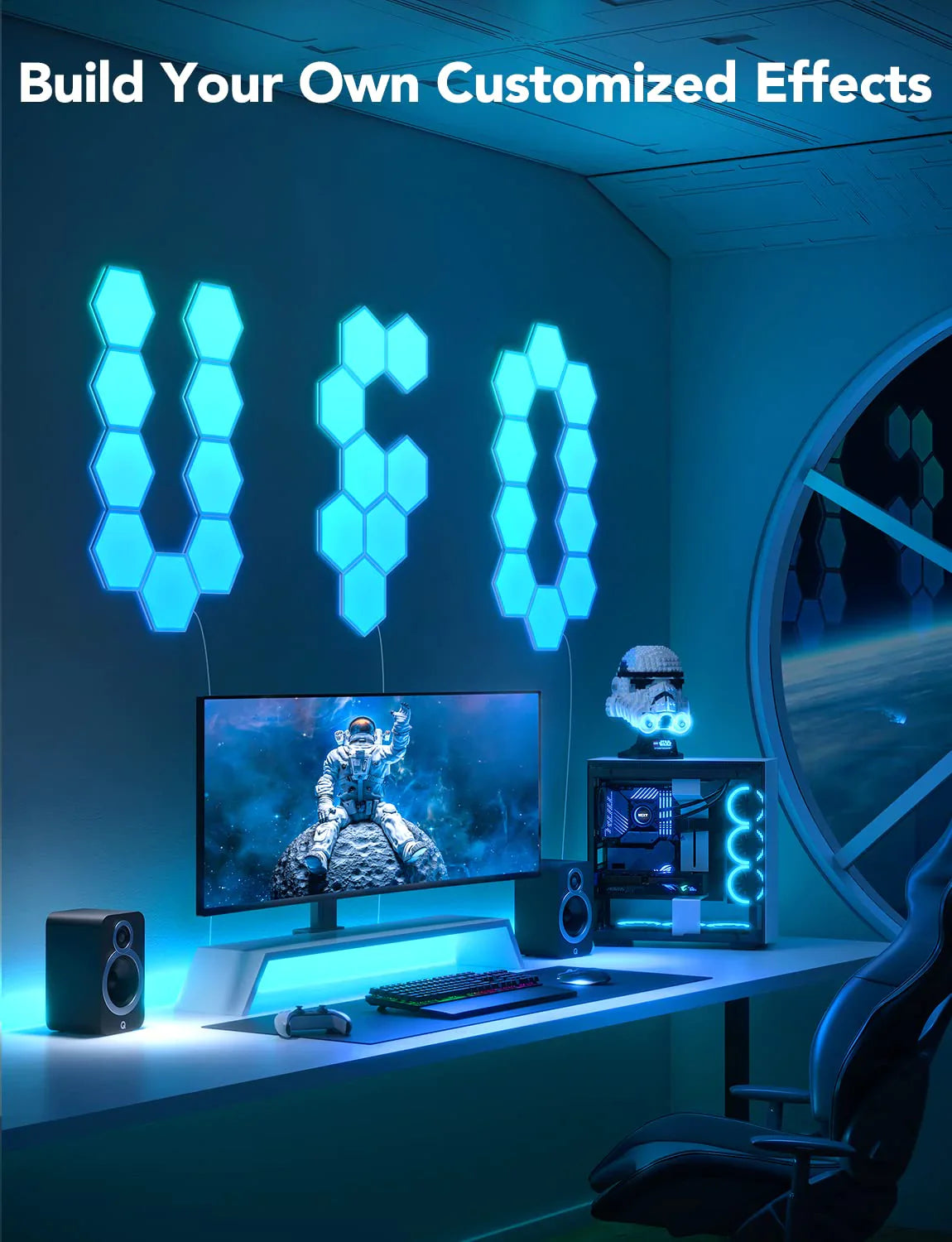 Govee Glide Hexa Light Panels (10PCS) - Smart RGBIC LED Panels for Gaming & Ambiance