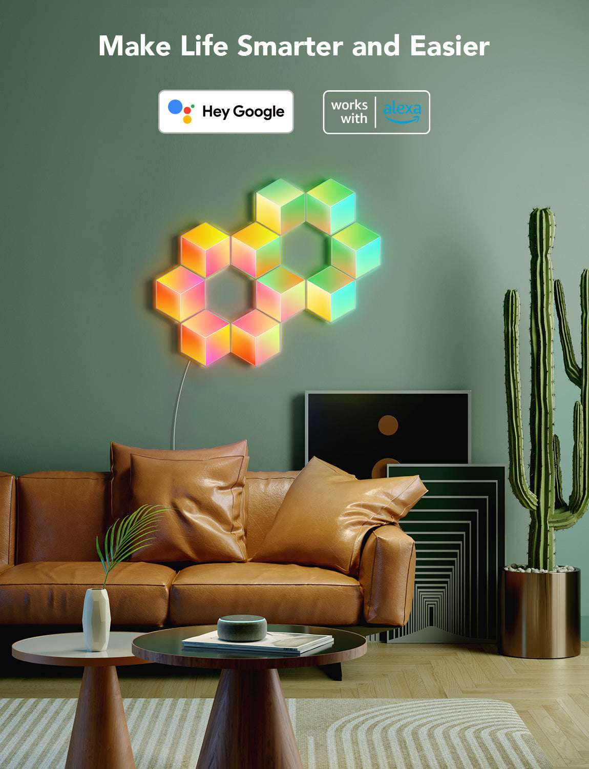 Govee Glide Hexa Pro 3D LED Light Panels (10PCS) - Smart Gaming & Ambiance