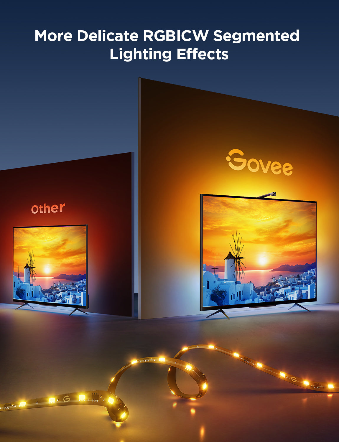 Govee TV Backlight 3 Lite (55~65 inch) - Supports Matter - UNBOXED DEAL