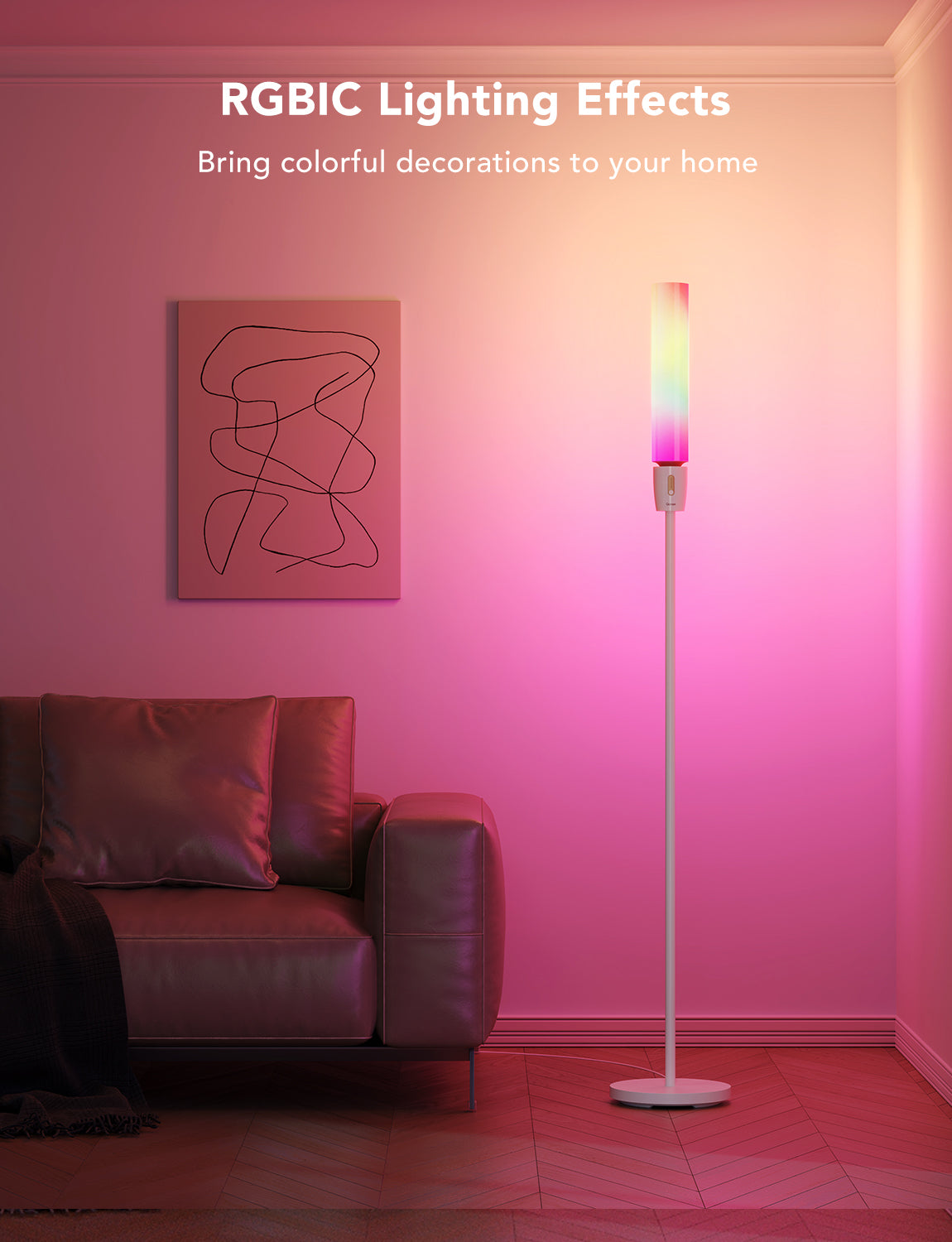 Govee RGBICWW Cylinder Floor Lamp - Smart Ambiance Room Decor Light - UNBOXED DEAL