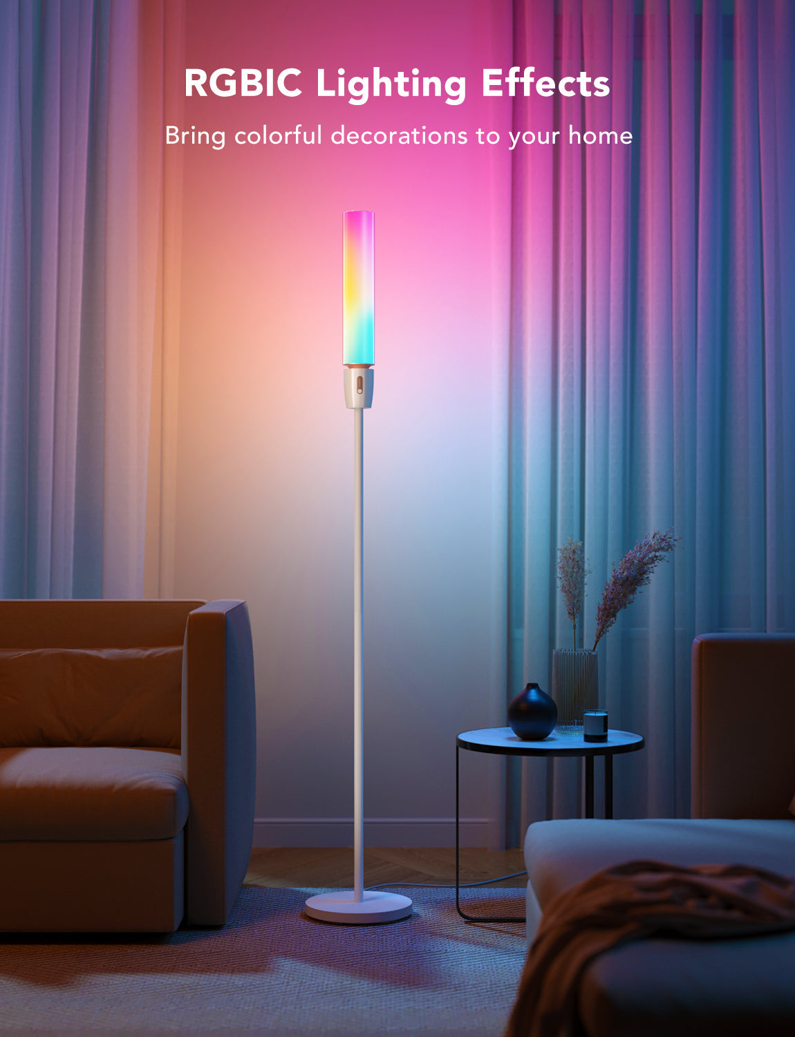 Govee RGBICWW Cylinder Floor Lamp - Smart Ambiance Room Decor Light - UNBOXED DEAL